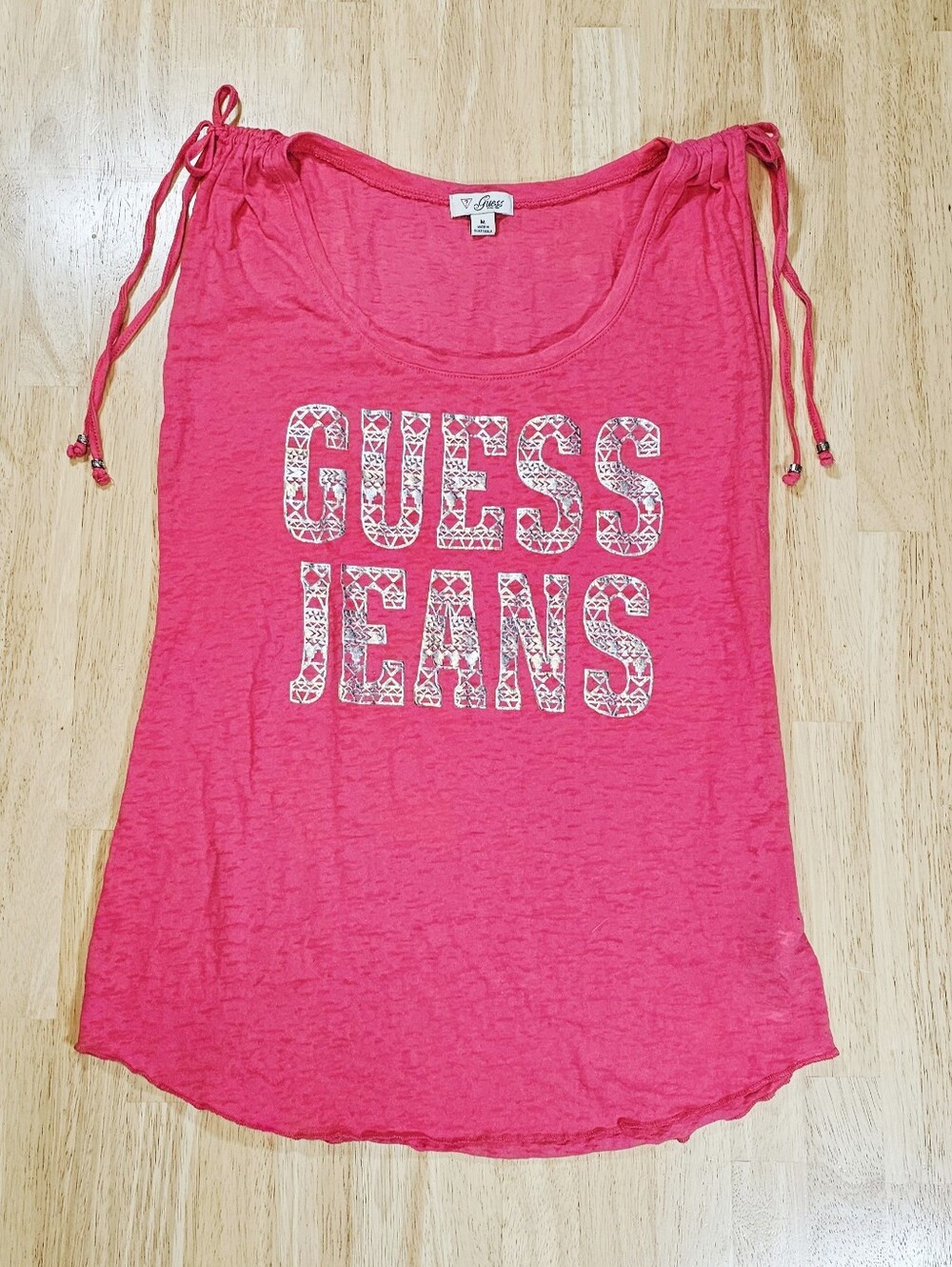 Guess Tie-Shoulder Tank with Logo